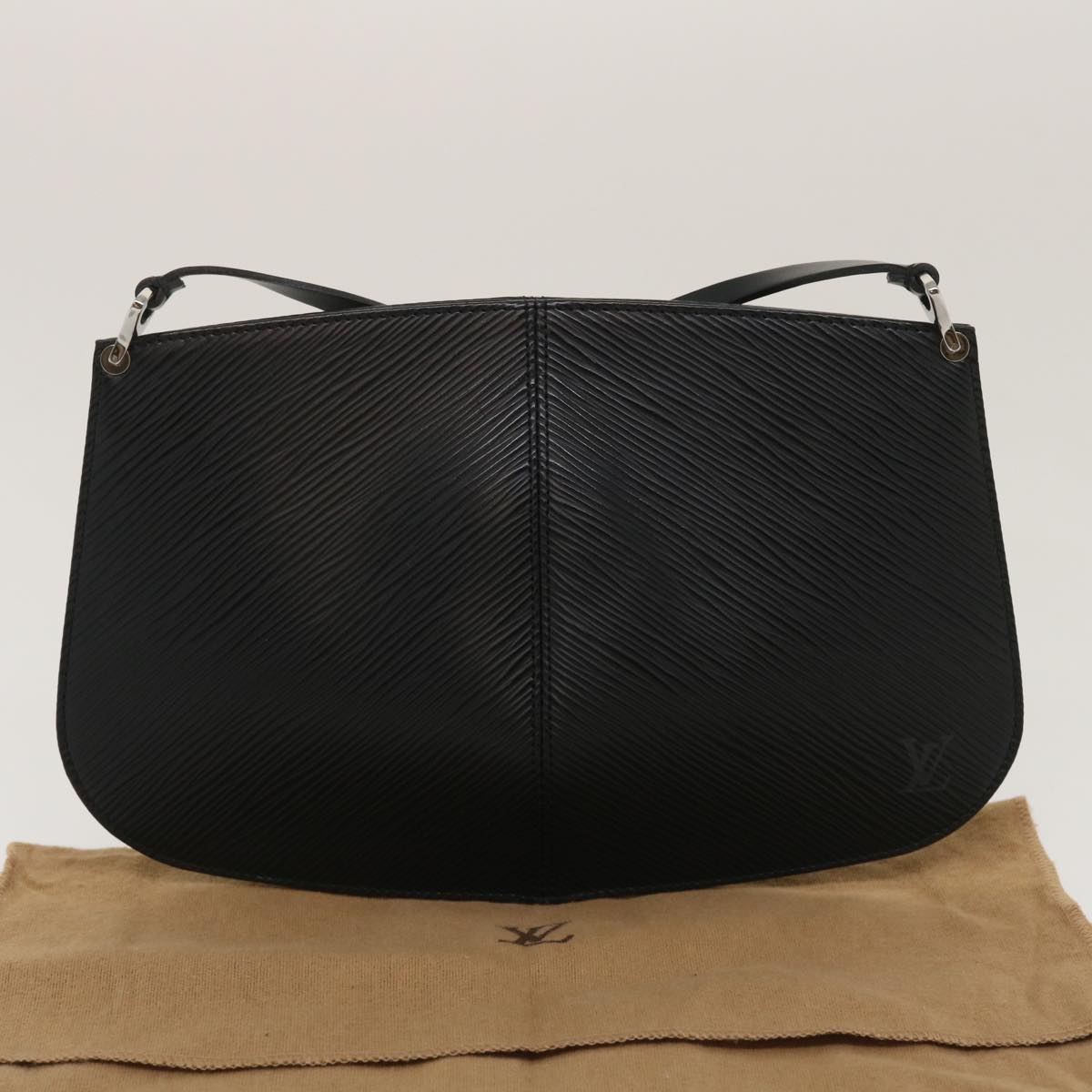 LOUIS VUITTON Epi Demi Lune Shoulder Bag Black M52622 LV Auth 29776A