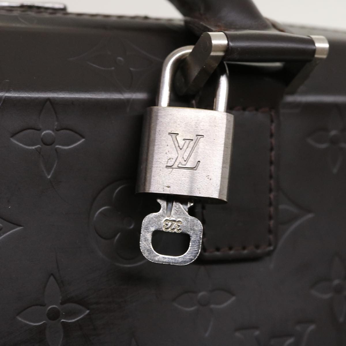 LOUIS VUITTON Monogram Grasse Erwin Hand Bag Black M46580 LV Auth 29793