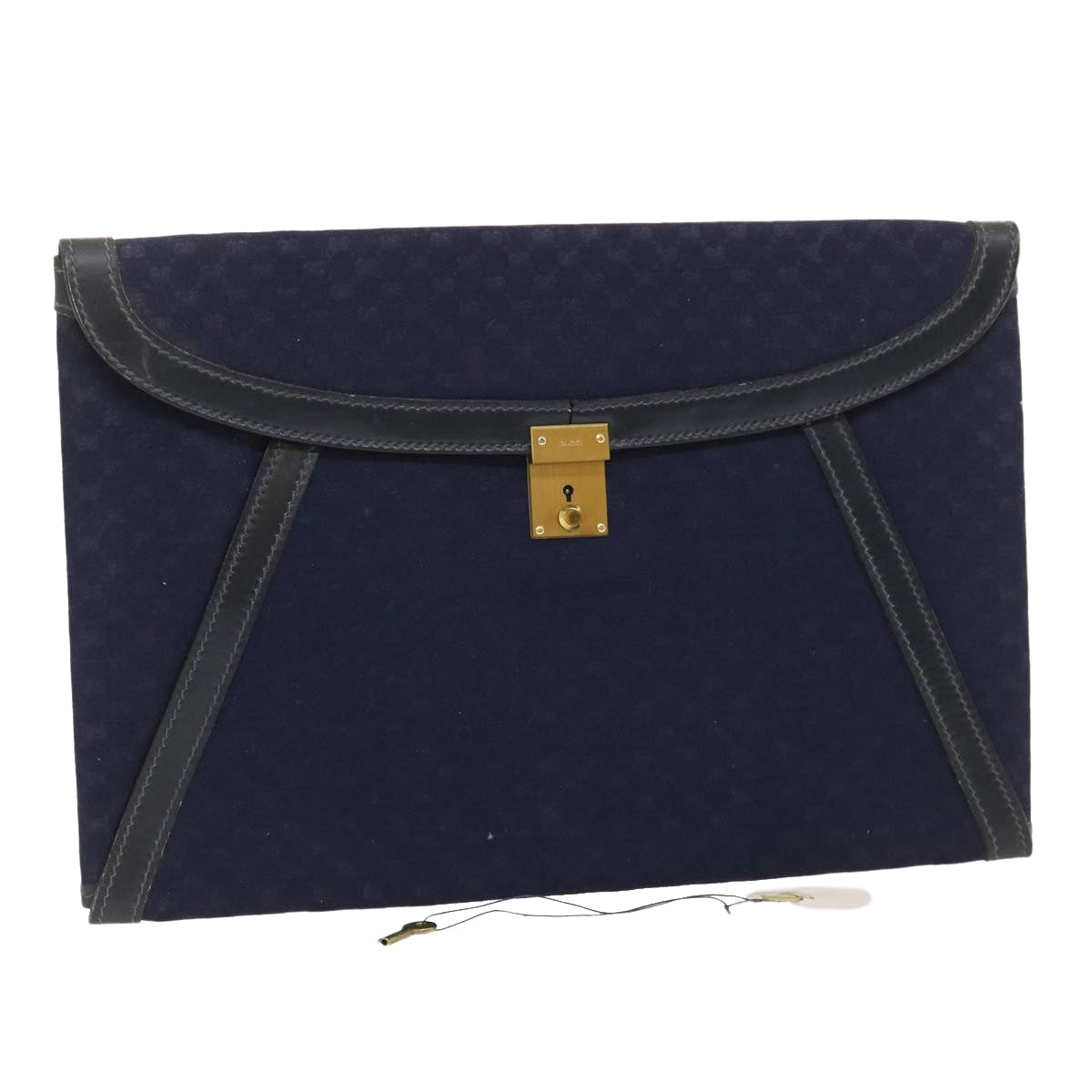 GUCCI Micro GG Canvas Clutch Bag Navy Auth 29798