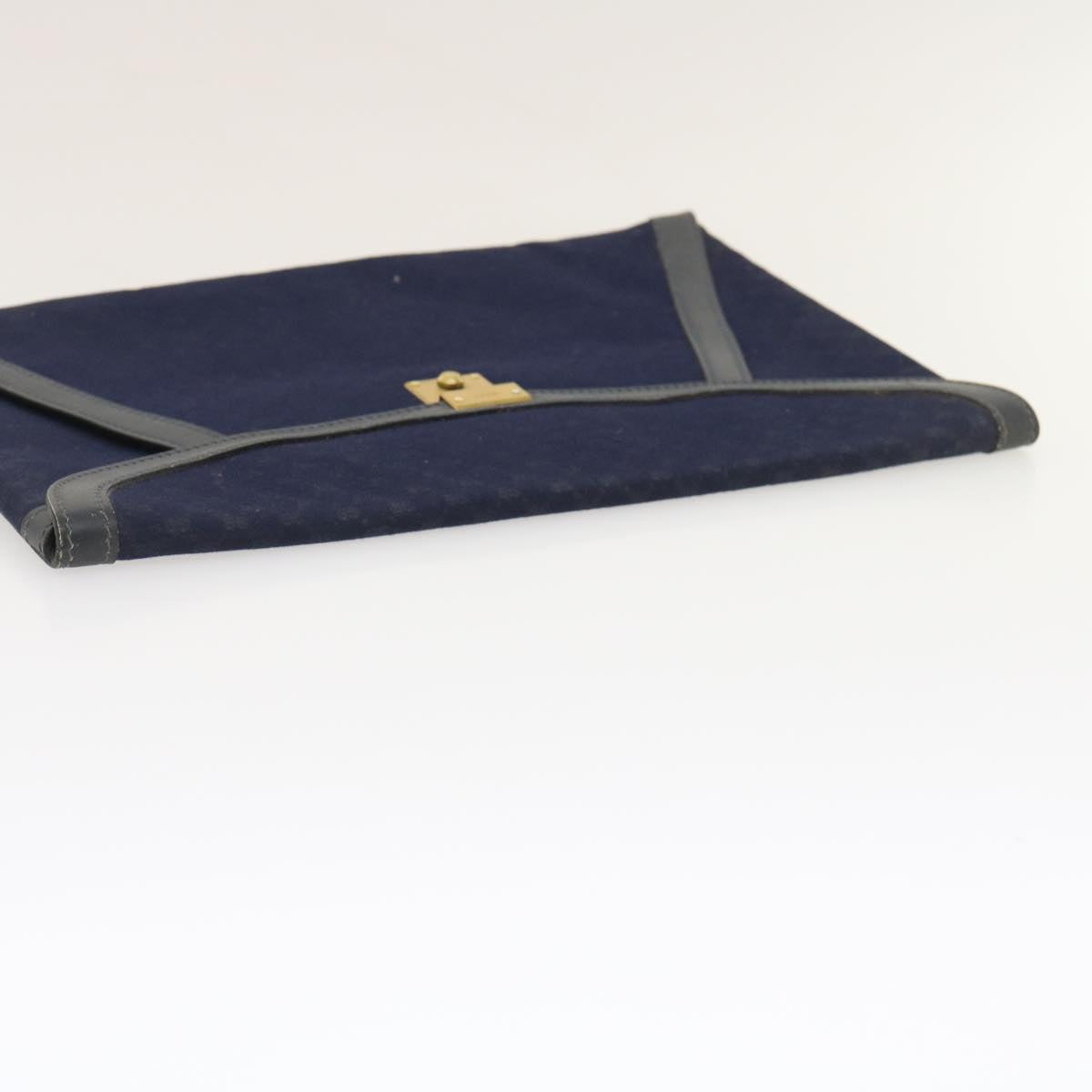 GUCCI Micro GG Canvas Clutch Bag Navy Auth 29798