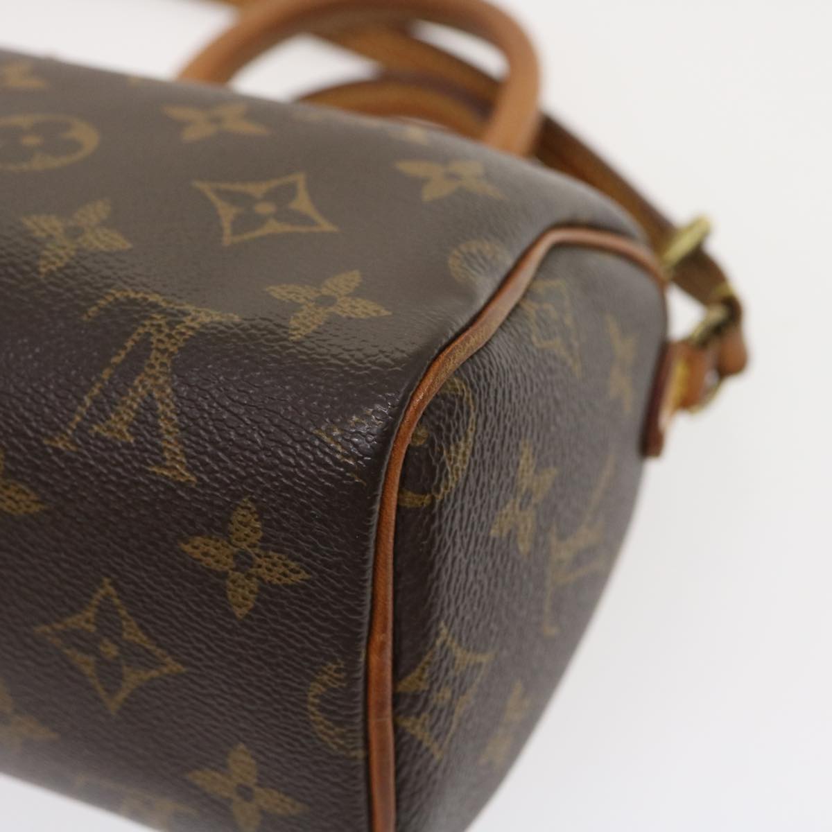 LOUIS VUITTON Monogram Nano speedy Shoulder Bag M61252 LV Auth 29825