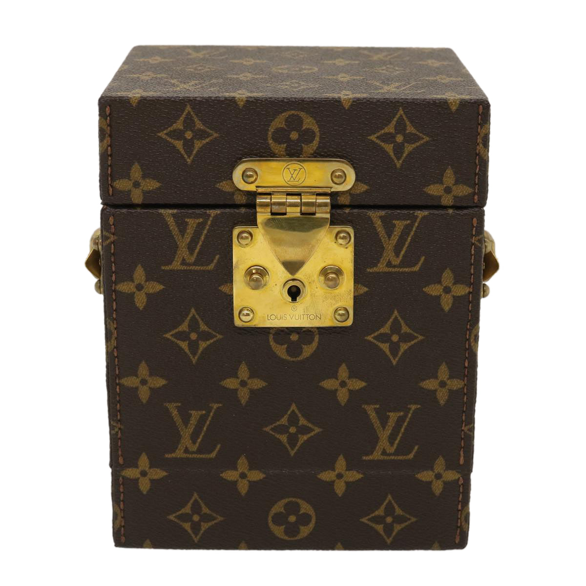 LOUIS VUITTON Monogram Coffret winding machine Accessory Case M48126 Auth 29828A