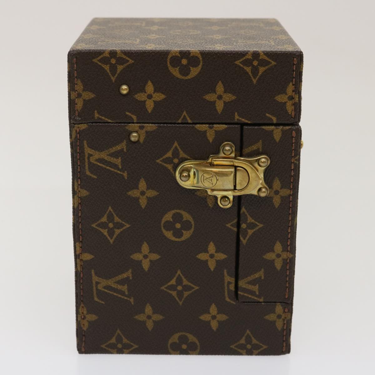 LOUIS VUITTON Monogram Coffret winding machine Accessory Case M48126 Auth 29828A