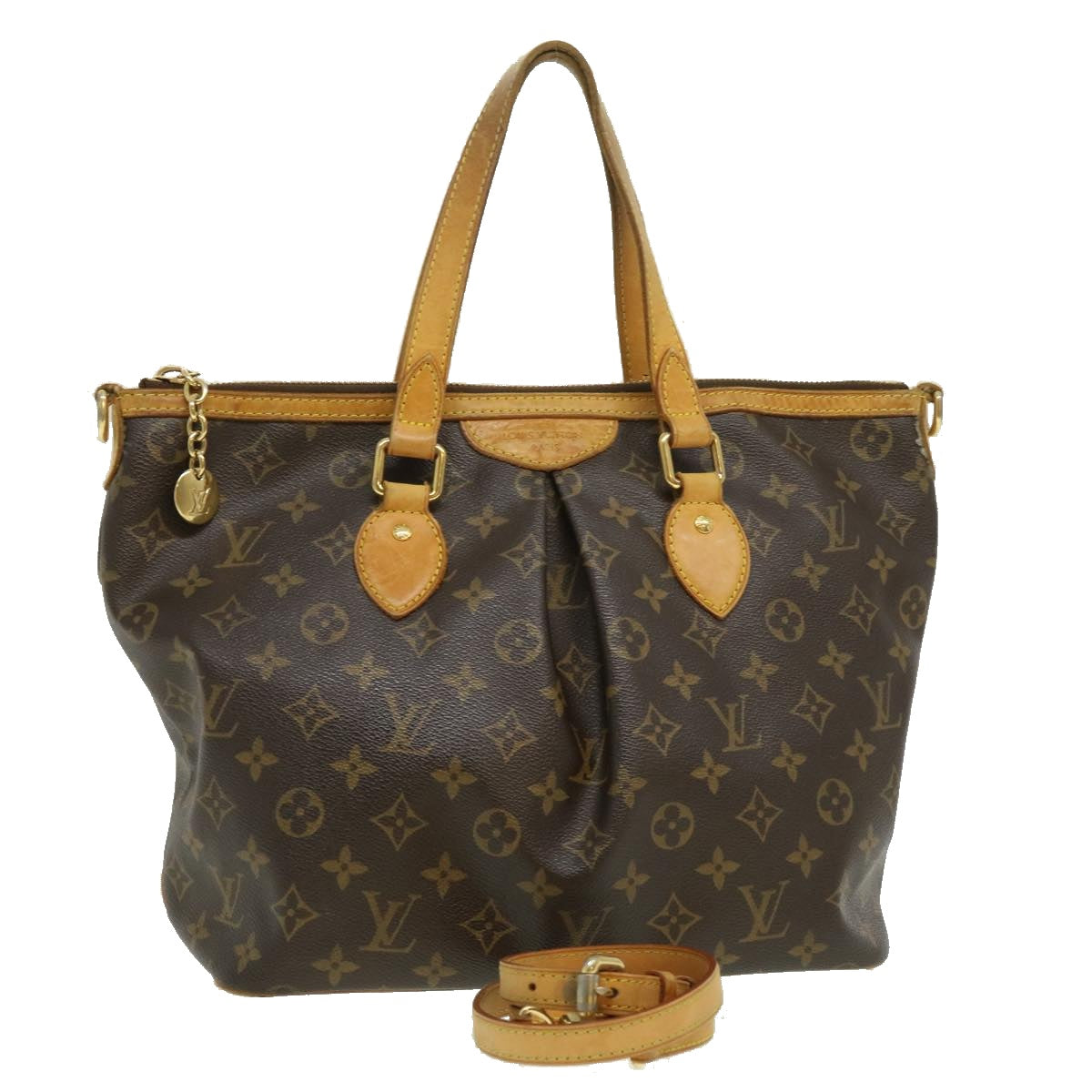 LOUIS VUITTON Monogram Palermo PM Tote Bag M40145 LV Auth 29858