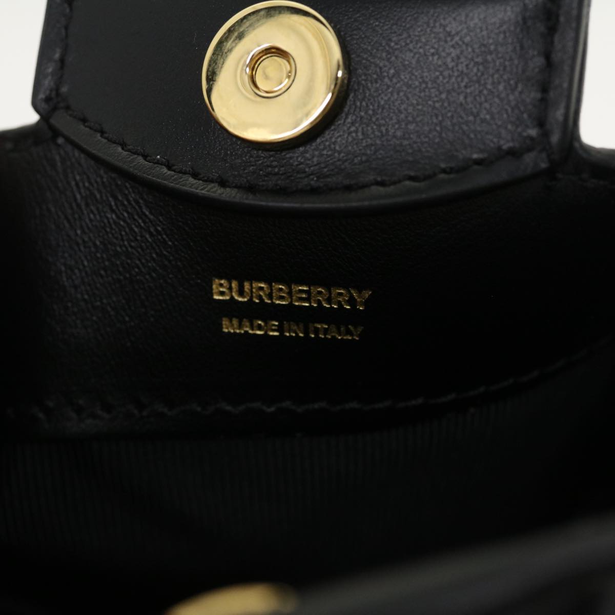 BURBERRY Hand Bag CalfskinLeather 2way Black Auth 29905A