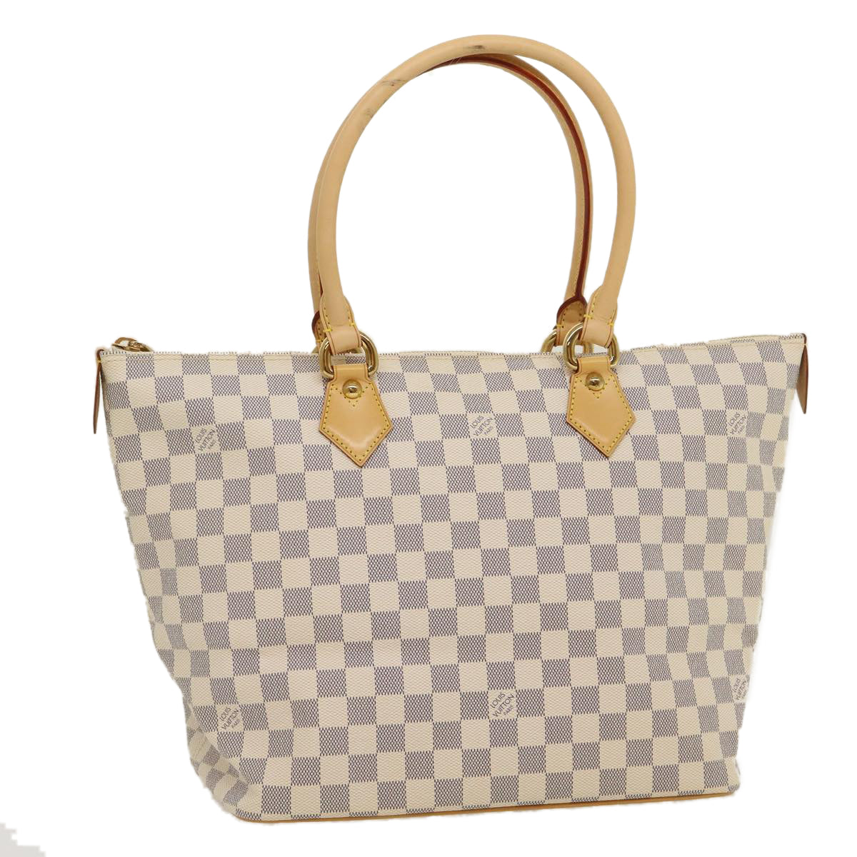 LOUIS VUITTON Damier Azur Saleya MM Tote Bag N51185 LV Auth 29909A