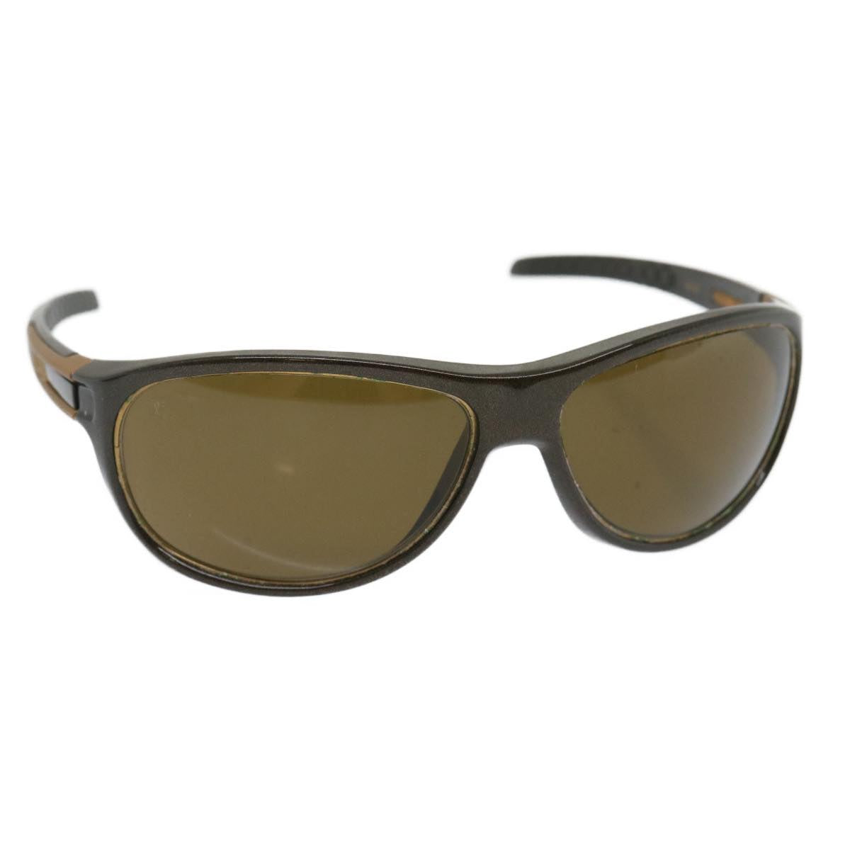 LOUIS VUITTON Acetate Sunglasses Z0152W Brown Gold LV Auth 29923