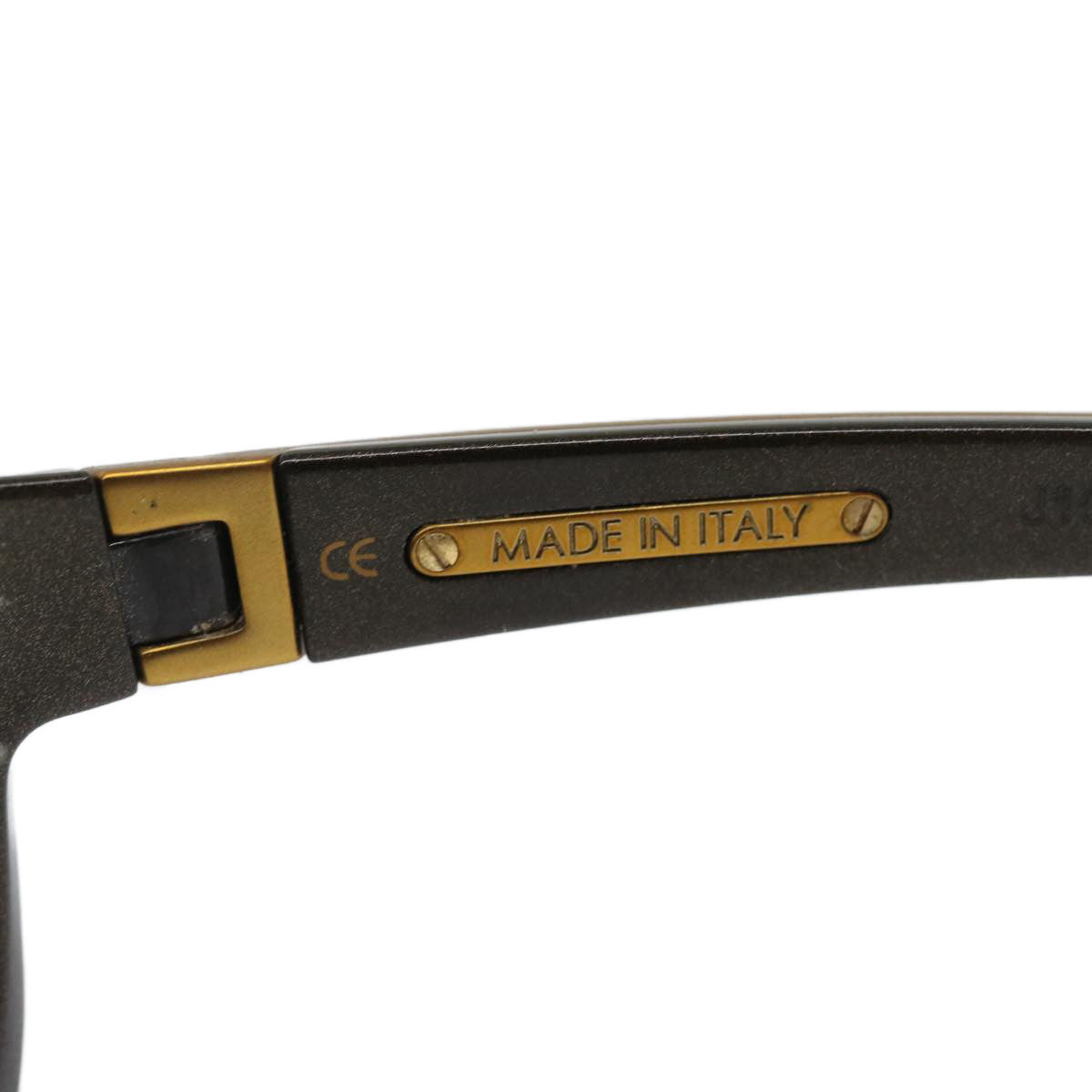LOUIS VUITTON Acetate Sunglasses Z0152W Brown Gold LV Auth 29923