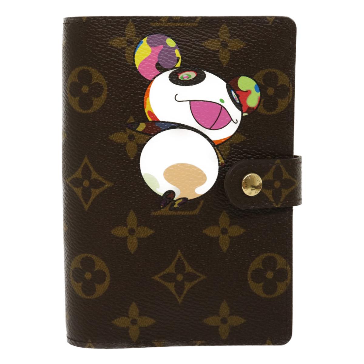 LOUIS VUITTON Monogram Panda Agenda PM Day Planner Cover R20011 LV Auth 29925A