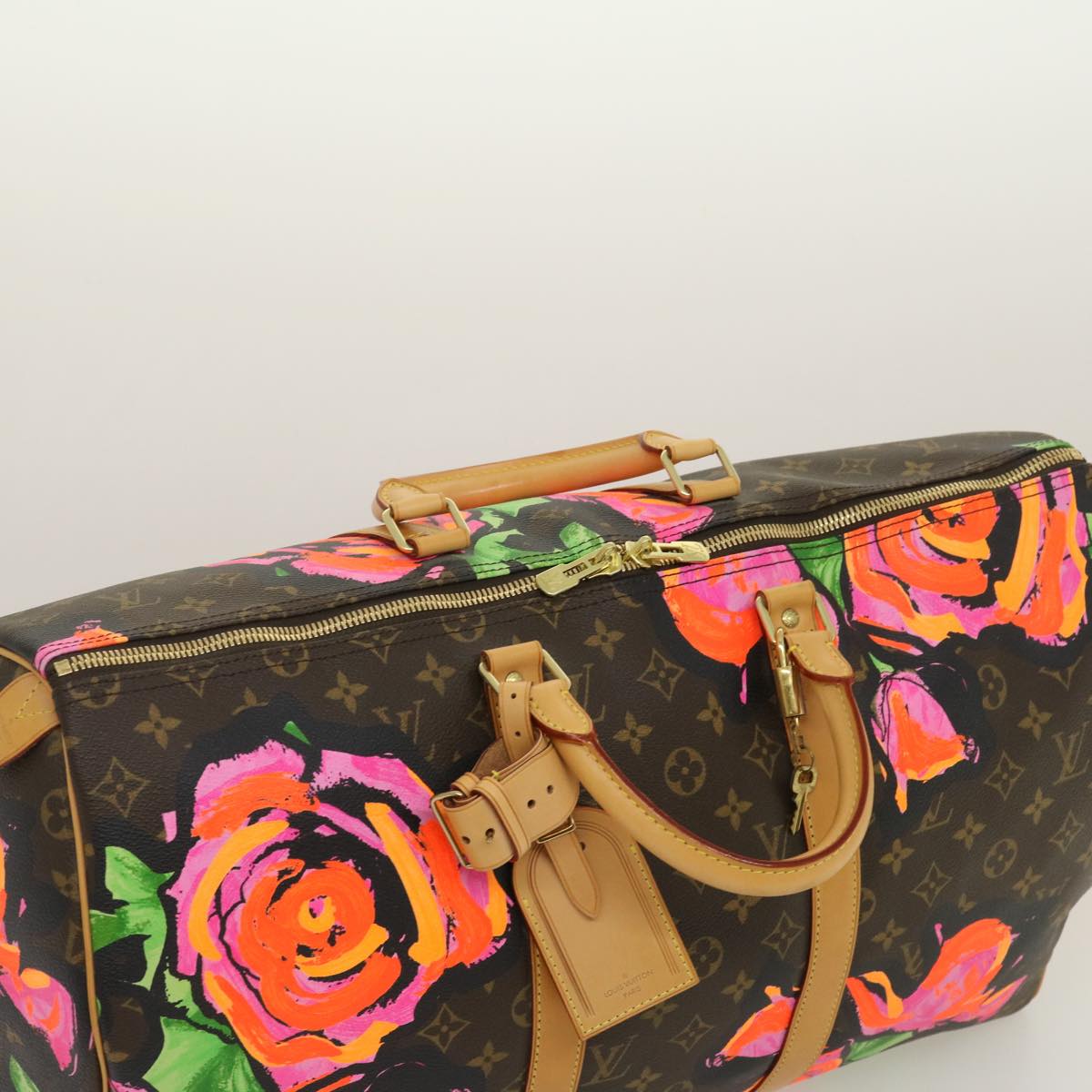 LOUIS VUITTON Monogram Rose Keepall 50 Boston Bag M48605 LV Auth 29944A