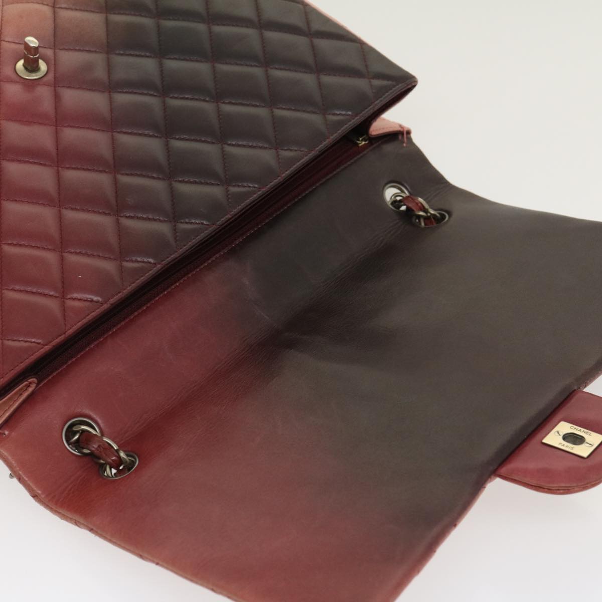 CHANEL Big Matelasse Chain Shoulder Bag Gradation Pink Black CC Auth 29959A