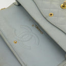 CHANEL Classic Matelasse 25 Double Chain Flap Shoulder Bag Lamb Skin Auth 29961A-19