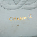 CHANEL Classic Matelasse 25 Double Chain Flap Shoulder Bag Lamb Skin Auth 29961A-20