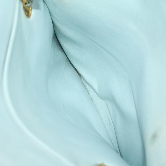 CHANEL Classic Matelasse 25 Double Chain Flap Shoulder Bag Lamb Skin Auth 29961A