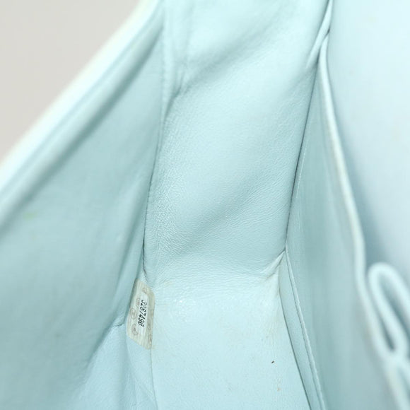 CHANEL Classic Matelasse 25 Double Chain Flap Shoulder Bag Lamb Skin Auth 29961A