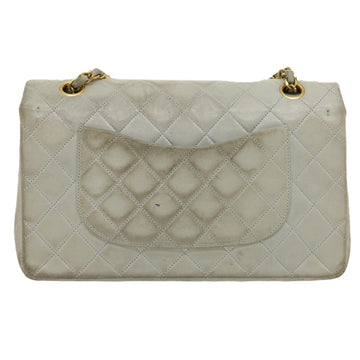 CHANEL Classic Matelasse 25 Double Chain Flap Shoulder Bag Lamb Skin Auth 29961A - 0