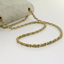 CHANEL Classic Matelasse 25 Double Chain Flap Shoulder Bag Lamb Skin Auth 29961A-7