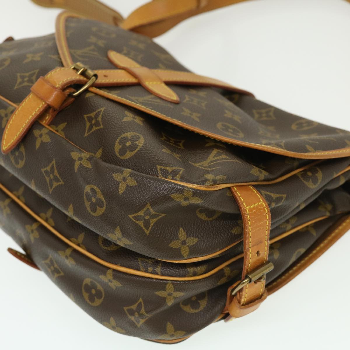 LOUIS VUITTON Monogram Saumur 30 Shoulder Bag M42256 LV Auth 29987