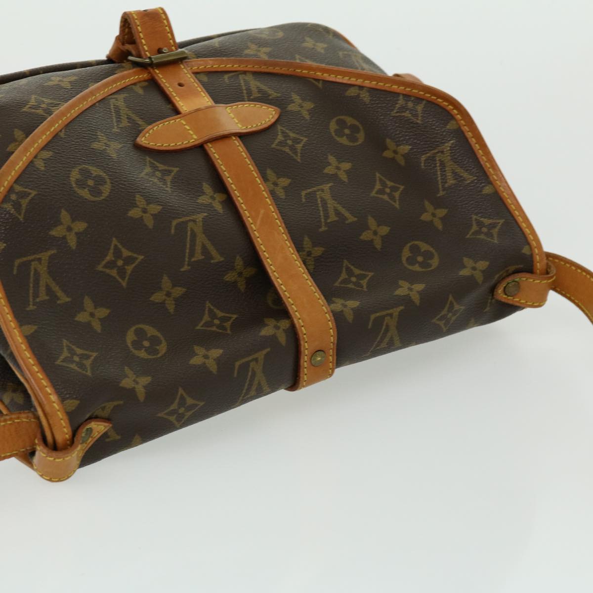 LOUIS VUITTON Monogram Saumur 30 Shoulder Bag M42256 LV Auth 30003