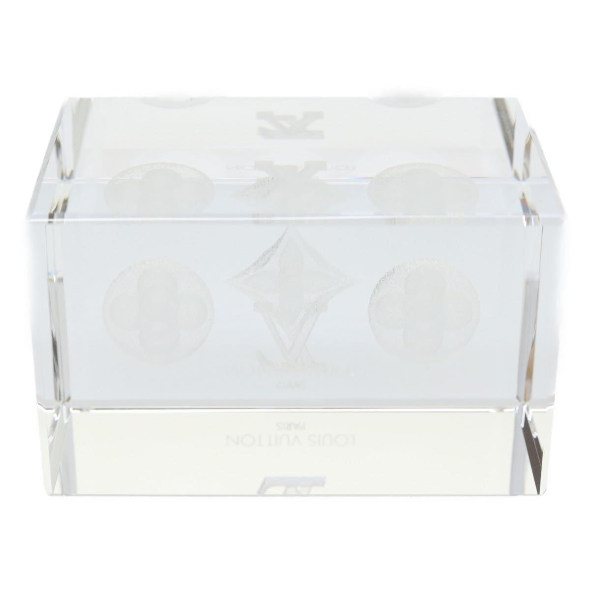 LOUIS VUITTON Paper weight crystal LV Auth 30011 - 0