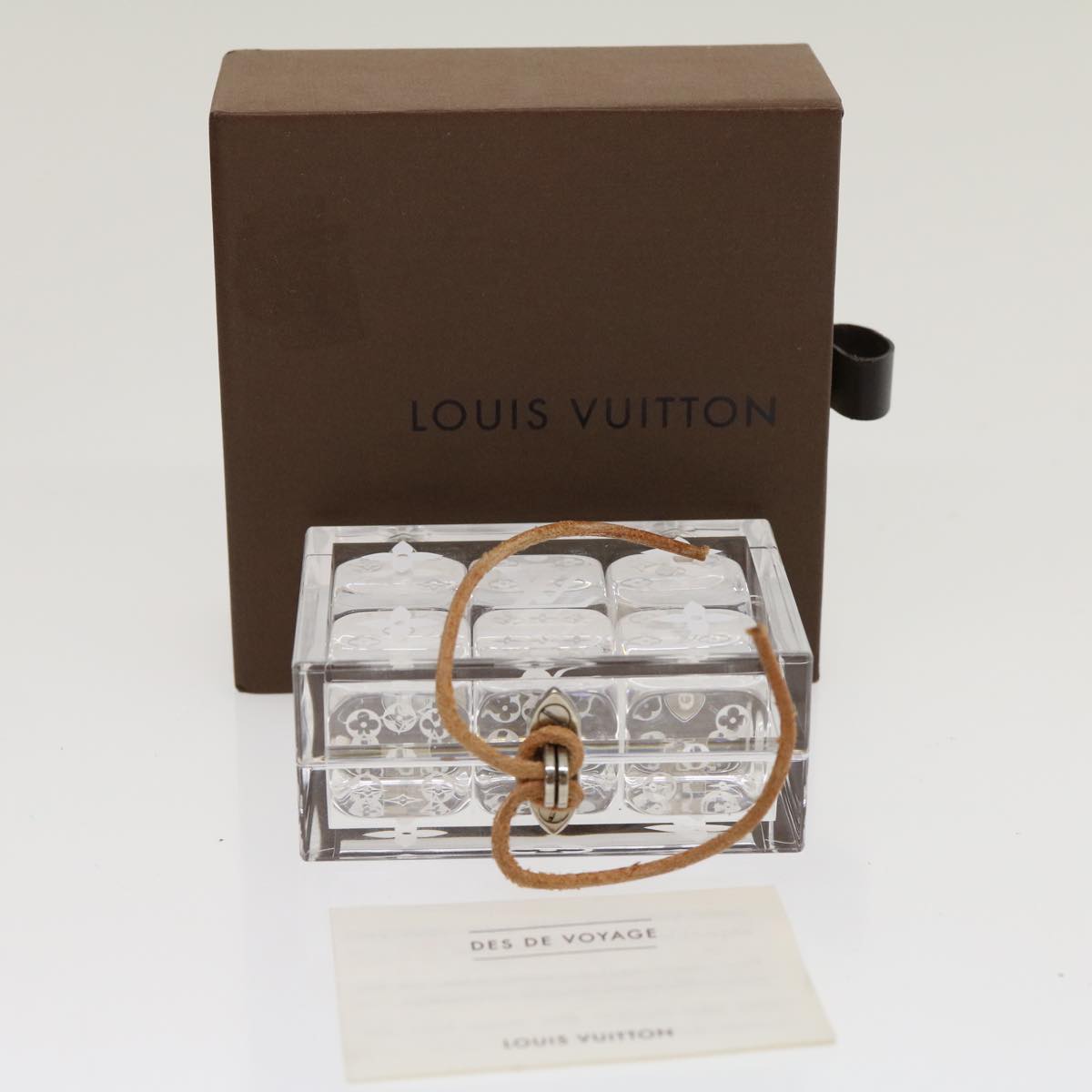 LOUIS VUITTON Monogram Dice object Clear LV Auth 30013A