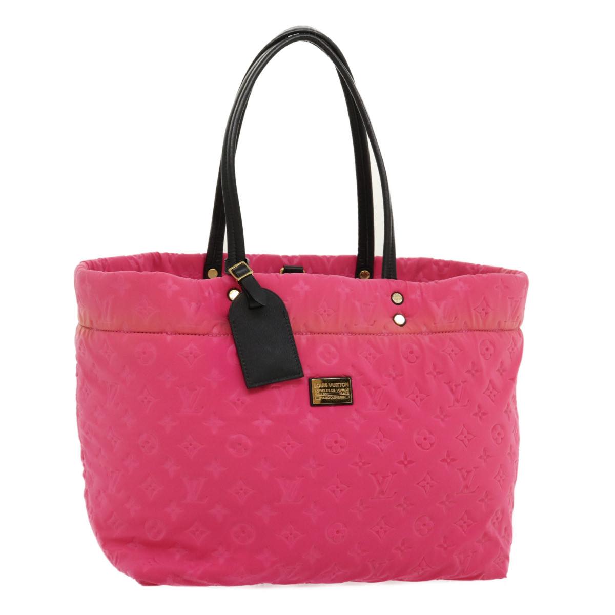 LOUIS VUITTON Monogram Scuba MM Tote Bag microfiber Pink M92802 LV Auth 30044