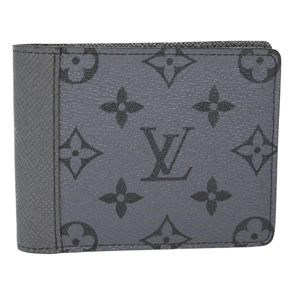 LOUIS VUITTON Taigalama Portefeuille Multipull Wallet Silver M30843 Auth 30046A