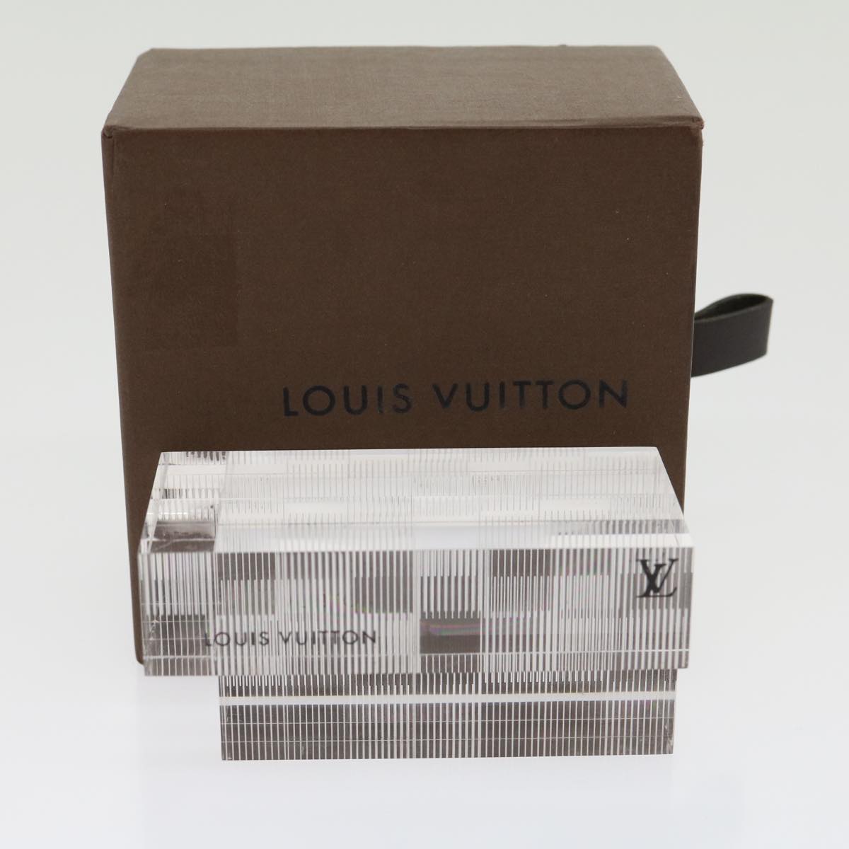 LOUIS VUITTON Hong Kong Landmark Paper weight Clear LV Auth 30063A