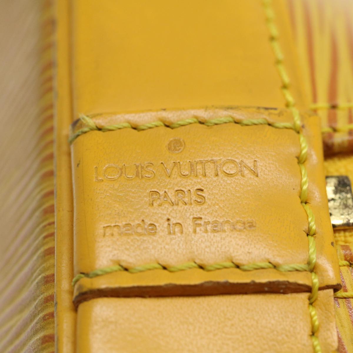 LOUIS VUITTON Epi Alma Hand Bag Yellow M52149 LV Auth 30067