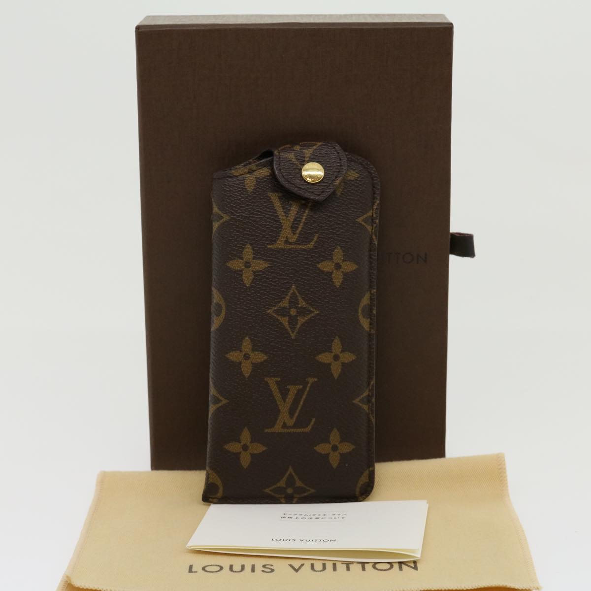 LOUIS VUITTON Monogram Etui Lunettes PM Glasses Case M66545 LV Auth 30086A