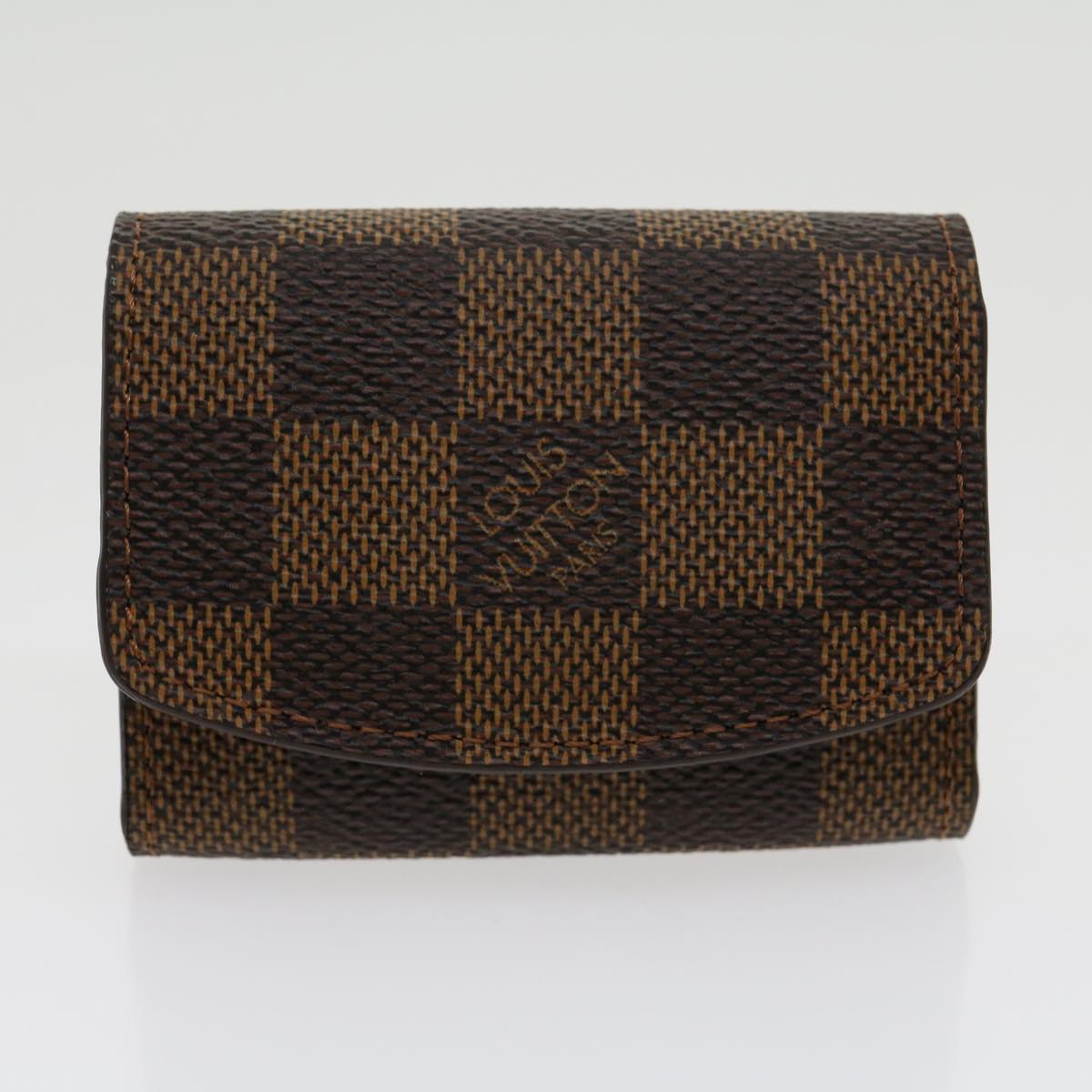 LOUIS VUITTON Damier Ebene Cuffs & Case set LV Auth 30113