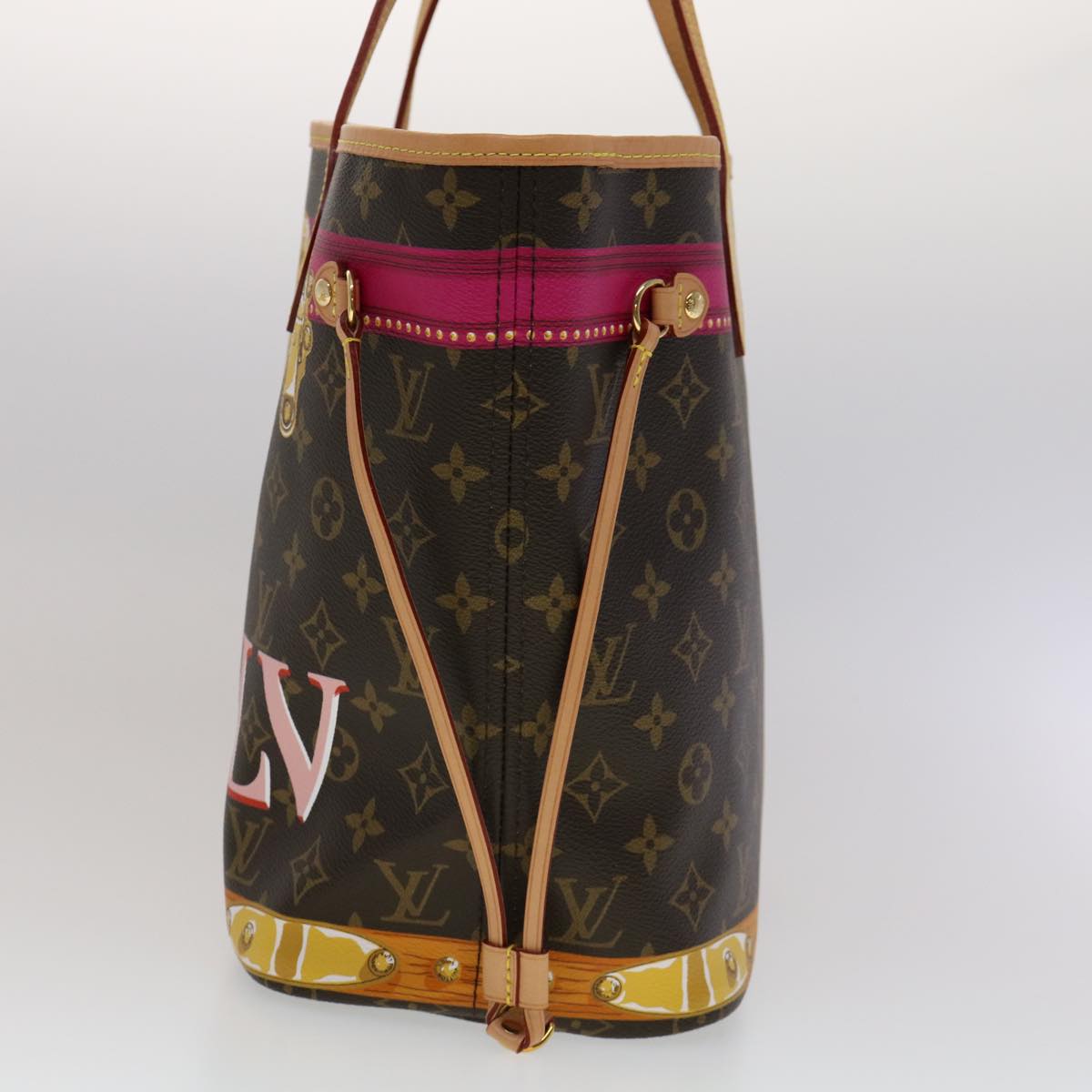 LOUIS VUITTON Monogram Summer Trunk Neverfull MM Tote Bag M41390 Auth 30117A