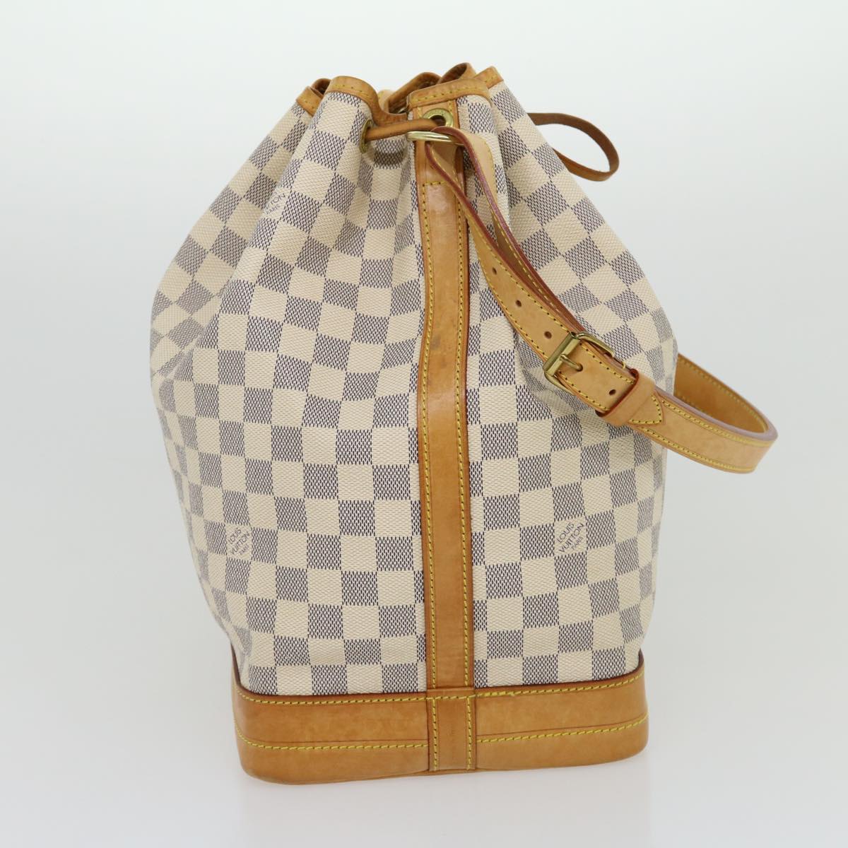 LOUIS VUITTON Damier Azur Noe Shoulder Bag N42222 LV Auth 30215A