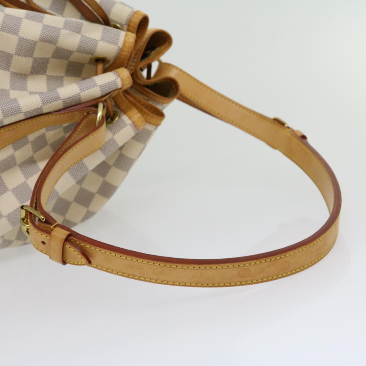 LOUIS VUITTON Damier Azur Noe Shoulder Bag N42222 LV Auth 30215A