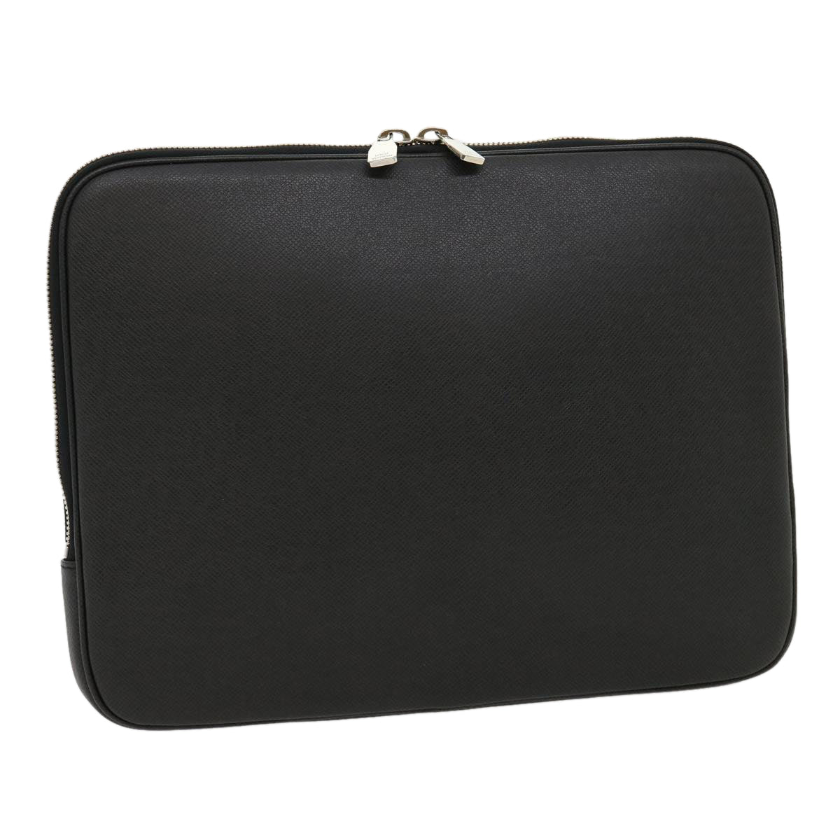 LOUIS VUITTON Taiga PC Case Black LV Auth 30248A