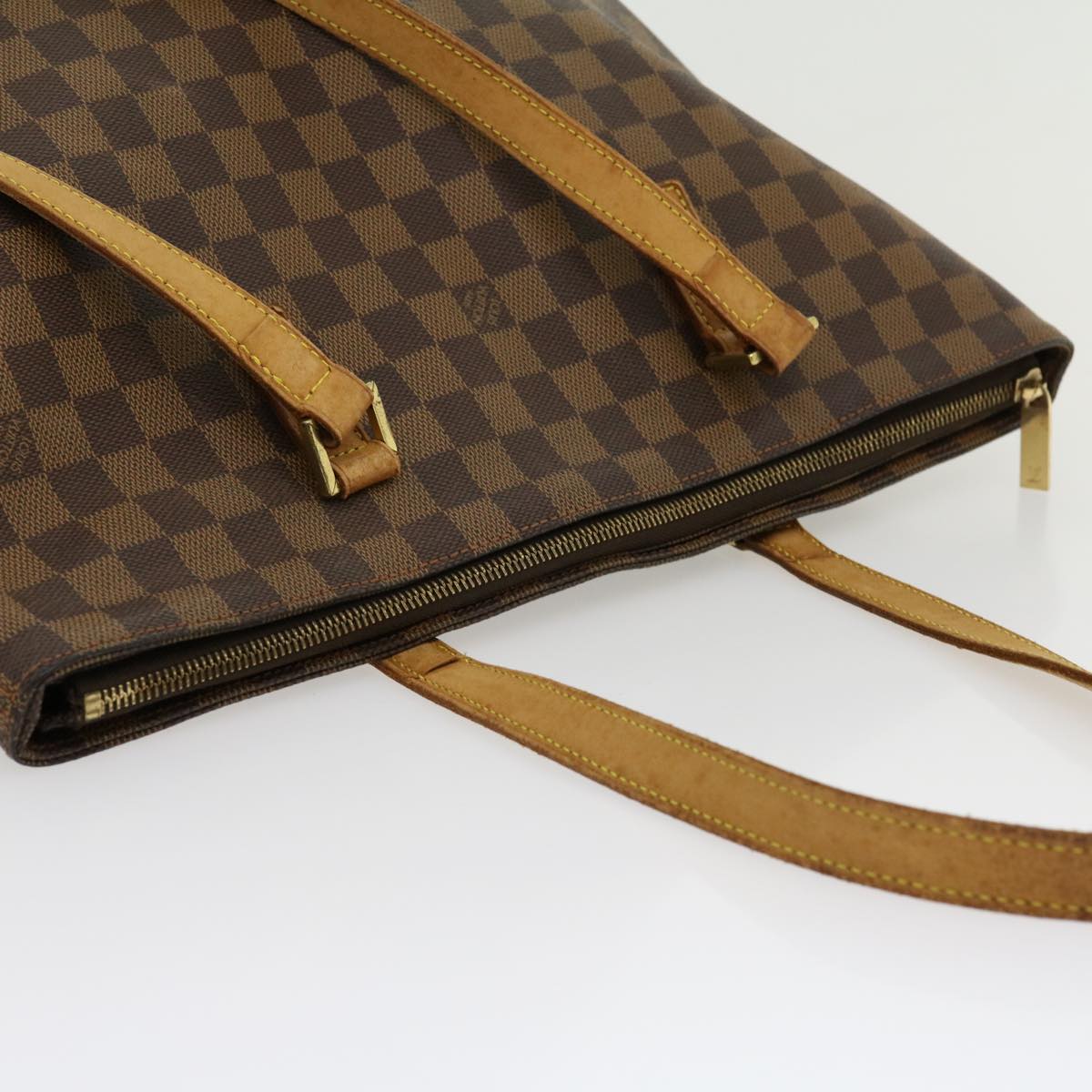 LOUIS VUITTON Damier Ebene Cabas Mezzo Tote Bag LV Auth 30266