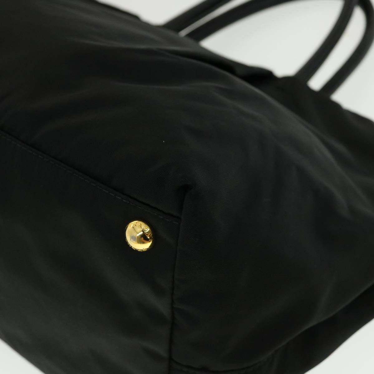 PRADA Nylon Hand Bag Black Auth 30324