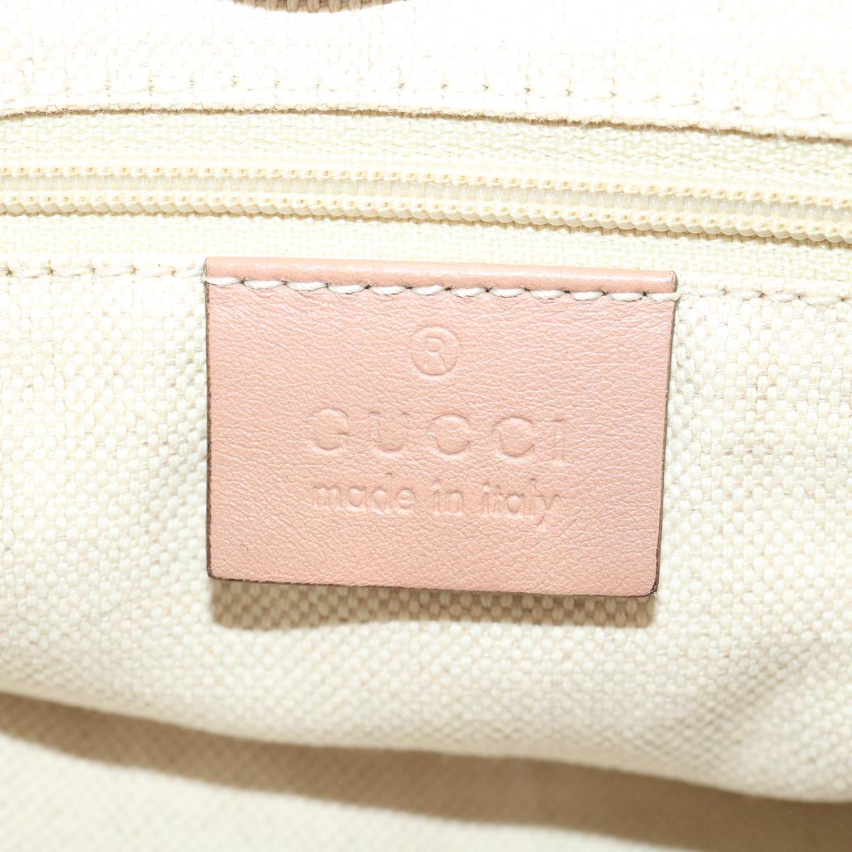 GUCCI GG Canvas Guccissima Hand Bag Pink Auth 30336