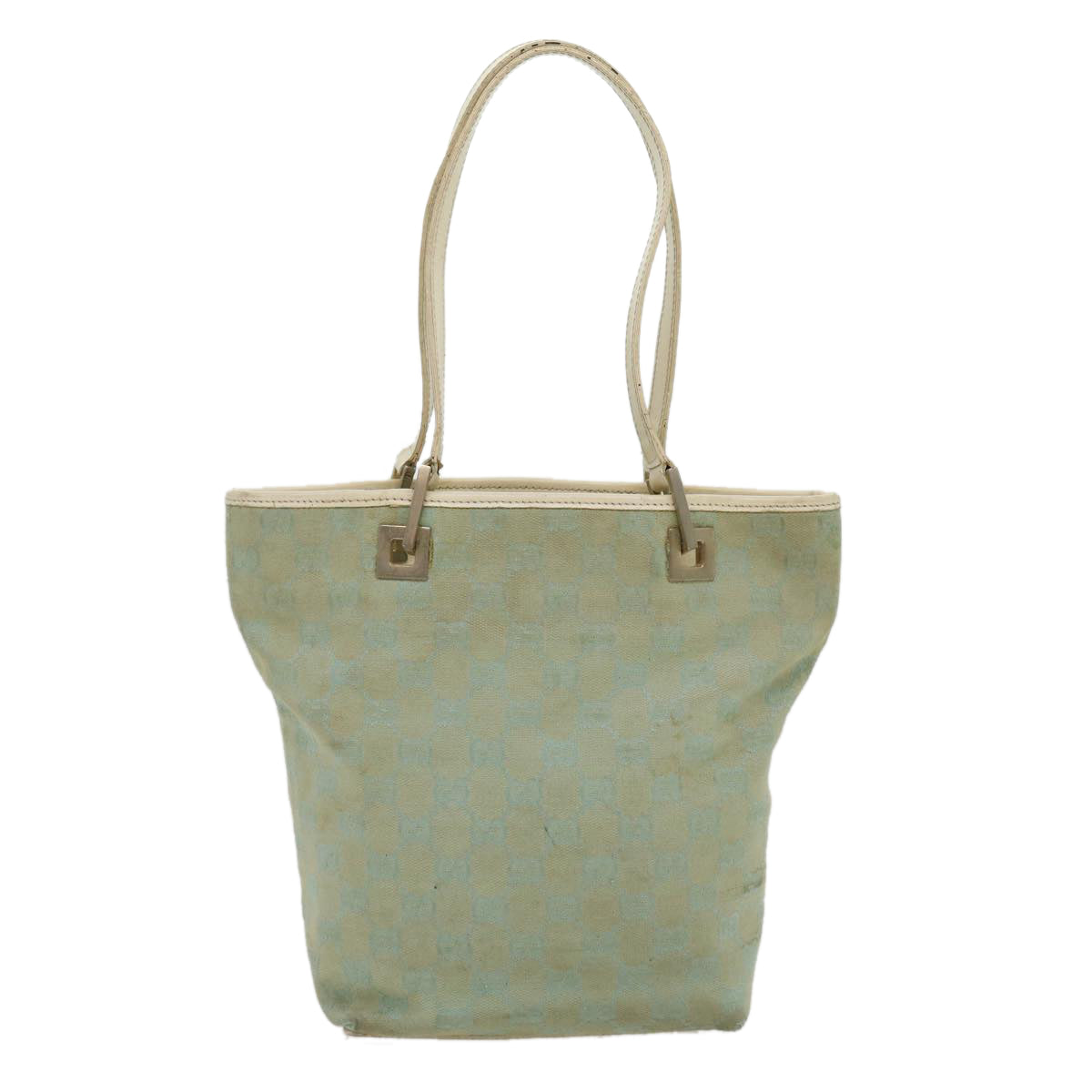 GUCCI GG Canvas Tote Bag Light Blue Auth 30342 - 0