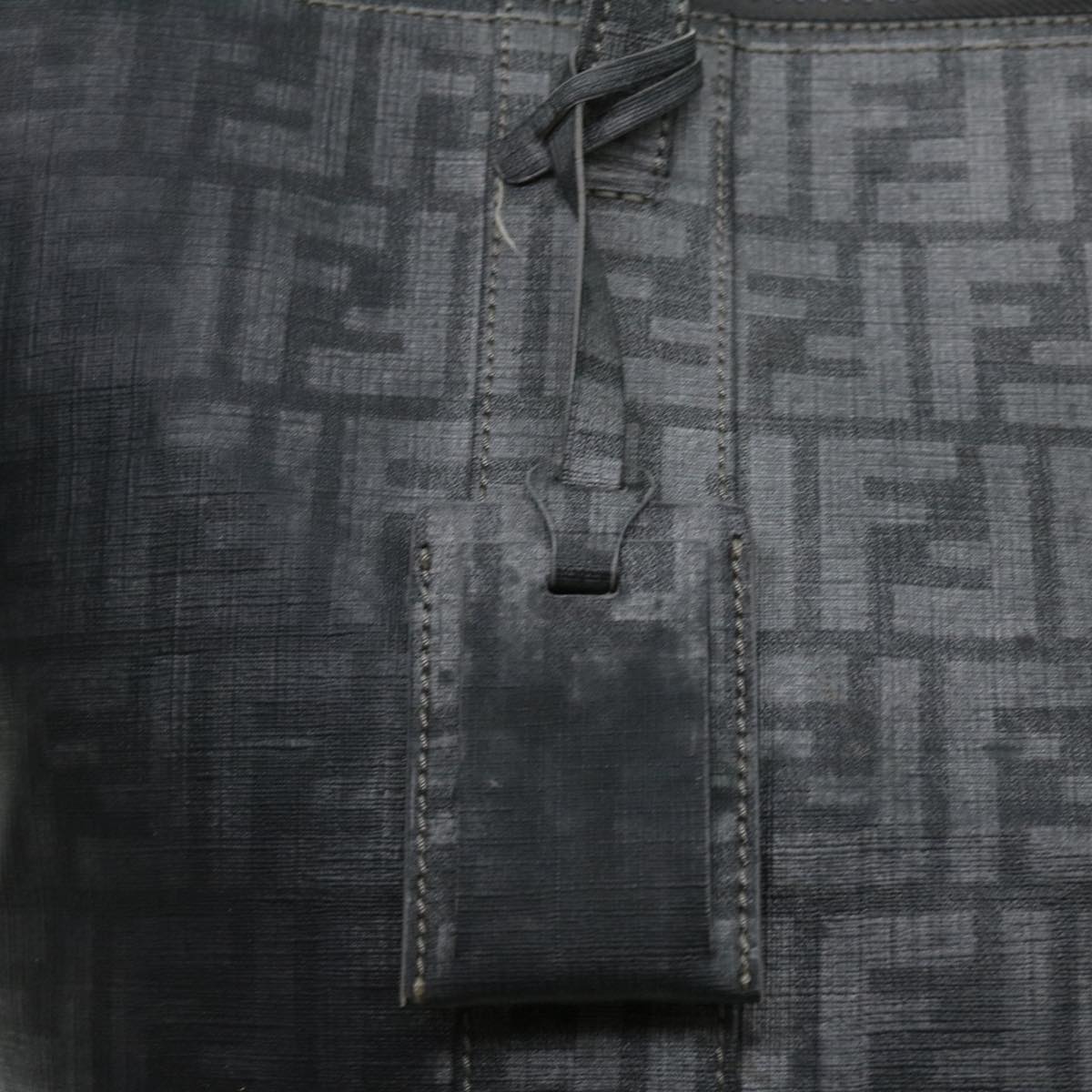 FENDI Zucca Canvas Tote Bag Gray Auth 30392