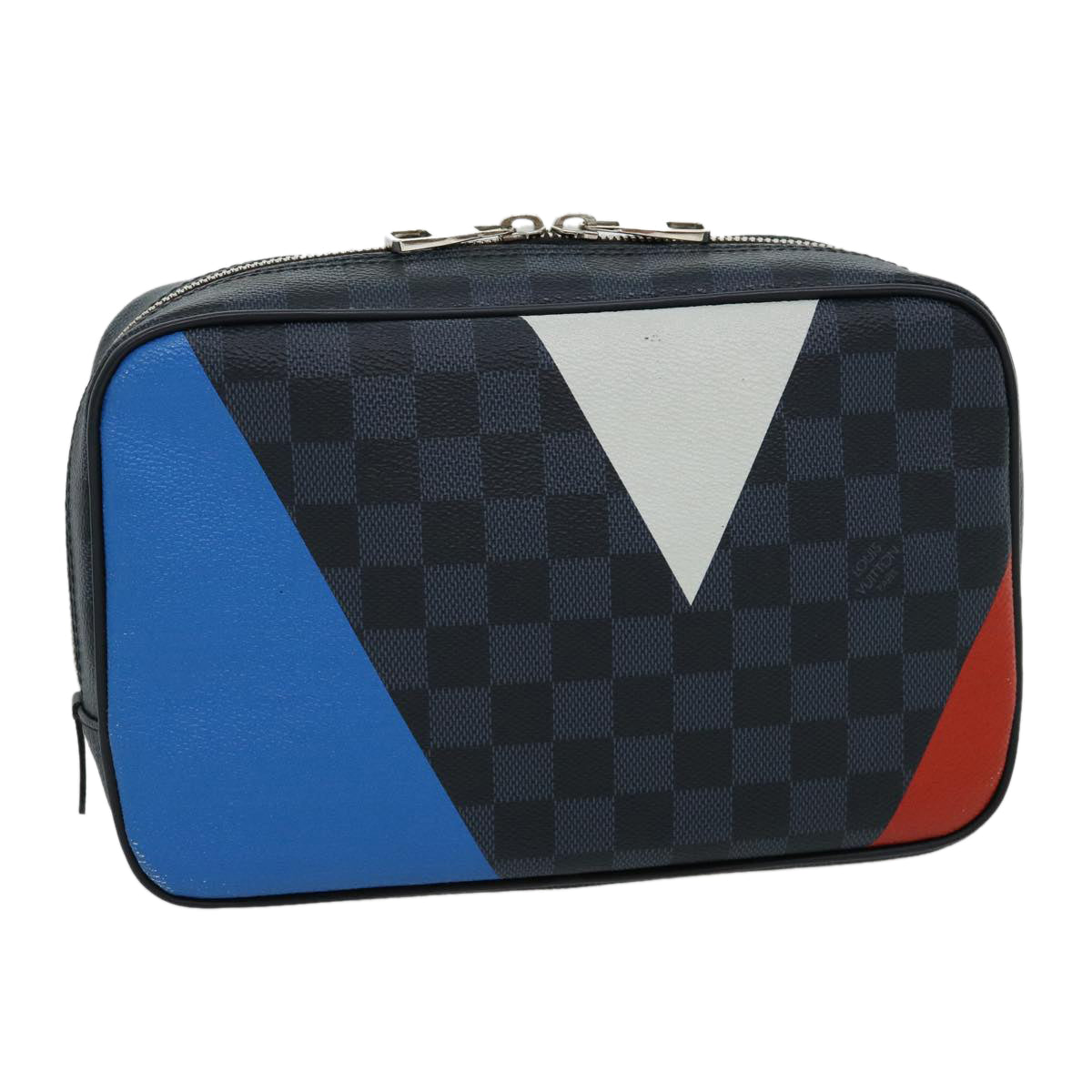 LOUIS VUITTON Damier Cobalt Trousse Toilette Clutch Bag N41608 LV Auth 30416A