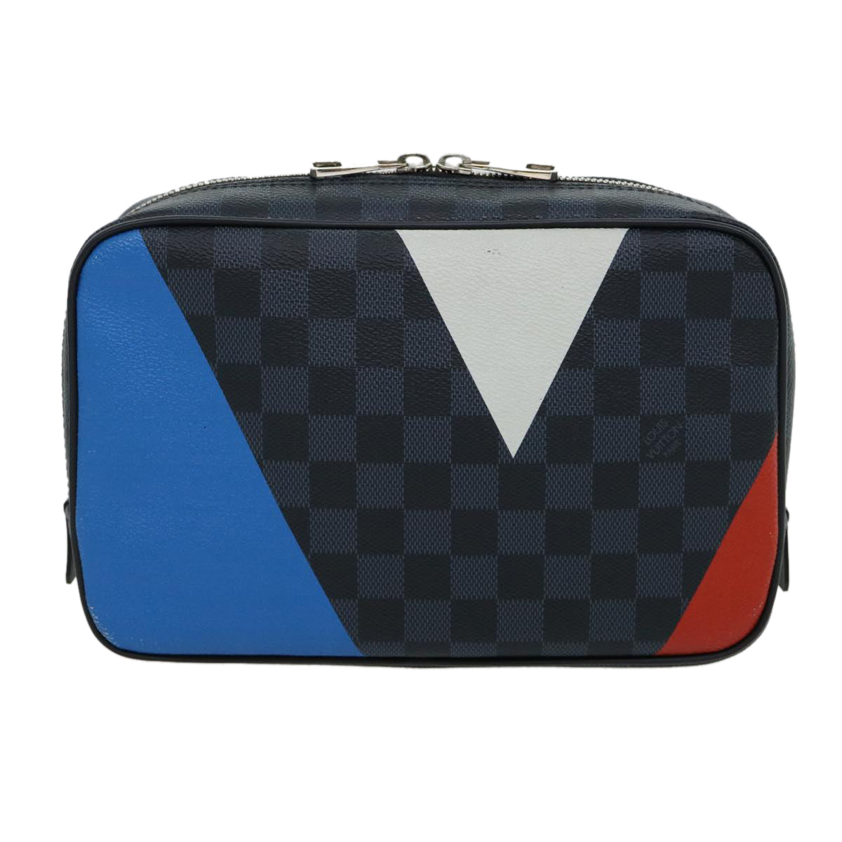 LOUIS VUITTON Damier Cobalt Trousse Toilette Clutch Bag N41608 LV Auth 30416A