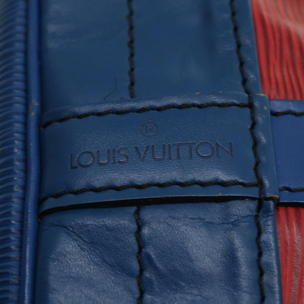 LOUIS VUITTON Epi Noe Shoulder Bag Red Blue M44084 LV Auth 30435