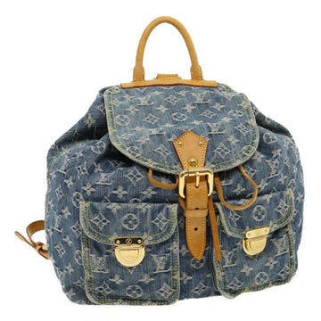 LOUIS VUITTON Monogram Denim Sac A DosGM Backpack Blue M95056 LV Auth 30454A