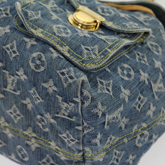 LOUIS VUITTON Monogram Denim Sac A DosGM Backpack Blue M95056 LV Auth 30454A