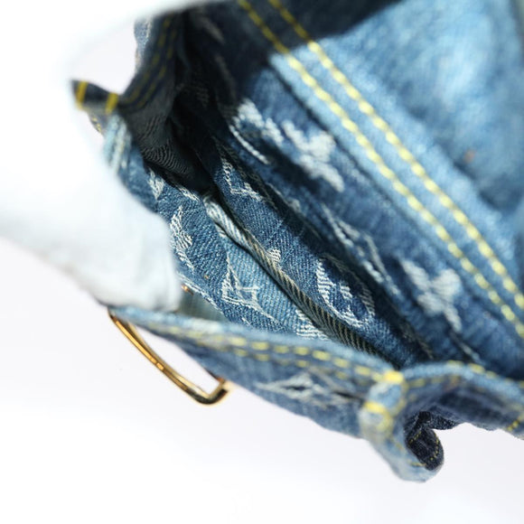 LOUIS VUITTON Monogram Denim Sac A DosGM Backpack Blue M95056 LV Auth 30454A