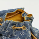 LOUIS VUITTON Monogram Denim Sac A DosGM Backpack Blue M95056 LV Auth 30454A-23