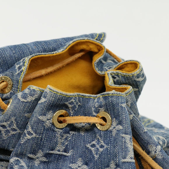 LOUIS VUITTON Monogram Denim Sac A DosGM Backpack Blue M95056 LV Auth 30454A