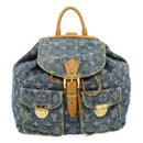 LOUIS VUITTON Monogram Denim Sac A DosGM Backpack Blue M95056 LV Auth 30454A-13
