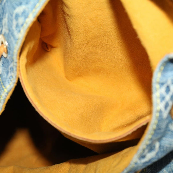 LOUIS VUITTON Monogram Denim Sac A DosGM Backpack Blue M95056 LV Auth 30454A